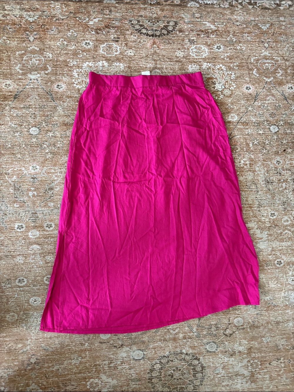 Women’s Fuchsia Midi Skirt - Sleek Straight Cut